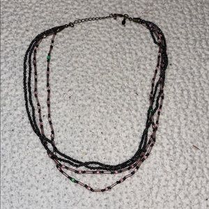 4 strand Beaded Choker Style Necklace